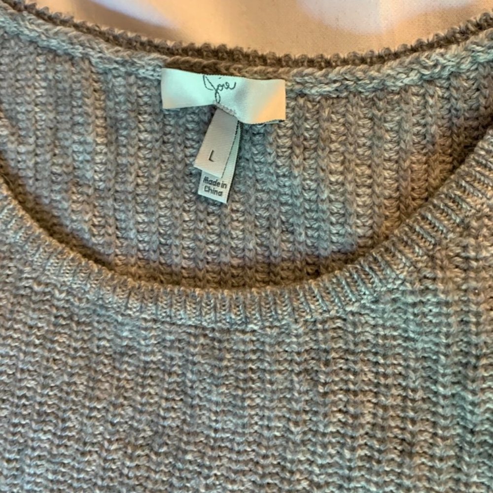 Joie Grey sweater with shirt tails L